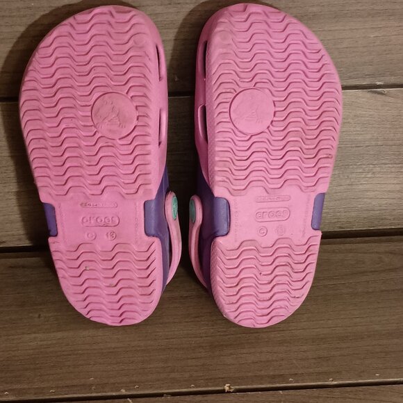 Crocs Electro II Kids Girls Slip On Clogs 15608 Size C13 Pink/Purple - Picture 10 of 12